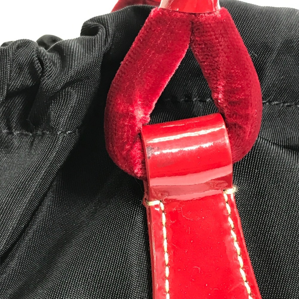 PRADA Bicolor Tote Bag Shoulder Bag Shoulder bag Hand Bag Black Red - Picture 10 of 10